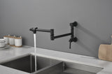 Pot Filler Faucet Wall Mount Pot Filler Faucet, Modern Brass Pot Filler Two-Attachment Wall Mount W928104082