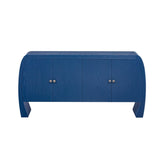 U-Style Four-Door Ash Veneer Storage Cabinet with Curved Legs, Perfectly Suited for Hallways, N711P241277V