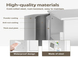 34.6"H Metal Locker Storage Cabinet with Lock, Small Lockable Employees Locker with Adjustable Shelf 09435312