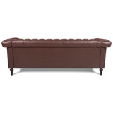 83.66 Inch Width Traditional Square Arm removable cushion 3 seater Sofa W68042995