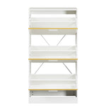 ZUN Shoe cabinet, with 3 upside down drawers, modern design, slender hidden shoe cabinet, can be placed W679P154754