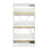 ZUN Shoe cabinet, with 3 upside down drawers, modern design, slender hidden shoe cabinet, can be placed W679P154754