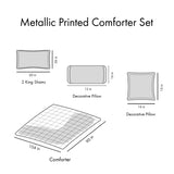 King/Cal King Metallic Printed Comforter Set B03595866