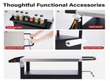 Outdoor Grill Table Cart with Stainless Steel Movable Kitchen Island with Large Storage 21663639