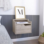 ZUN Busan Modern Floating Nightstand , End Table, Side Table Single-Drawer Design with Sleek Two-Tiered B070137839