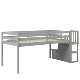 Loft bed with staircase , Grey W50443250