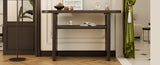 TREXM Elegant Minimalist Console Table with Rounded Edges and Sturdy Shelf Design for Entryway, N715P195554P