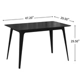 Dining Table Solid Wood Legs, Black N759P222557B