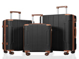 Luggage Sets 3 Piece, Expandable Hard shell ABS Suitcases Double Spinner, Travel luggage Set N730P296765A