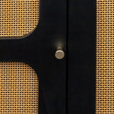 Rattan Sideboard Buffet Cabinet, Kitchen Storage Cabinet Console Table with Adjustable Shelves for W33164293