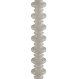 White Round Wooden Side Table B062P189131