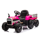 Ride on Tractor with Trailer,24V Battery Powered Electric Tractor Toy, 200w*2motor W1578P193902