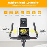 Stationary Bikes for Indoor Exercise Bike with LCD Monitor and Comfortable Seat Cushion for 03898434