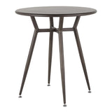 Clara Industrial Round Dinette Table in Antique Metal by LumiSource B202P223322