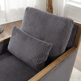 COOLMORE Corduroy Swivel Chair, Comfy Accent Sofa Chair for Living Room, 360 Degree Swivel W395P209395