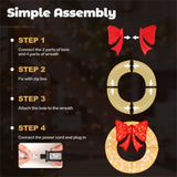 48" Pre-Lit Christmas Wreath - 200 LED Lights , IP44 86519120