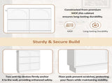 Modern Elegant Narrow Tipping Bucket Shoe Cabinet with 6 Flip Drawers, Space Saving Design, Cream N721P288699K