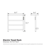 Heated Towel Rack with Top Shelf, 3-Bar Towel Wall Mounted Warmer for Bathroom with Intelligent 55908479