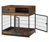 ZUN Furniture Dog Cage Crate with Double Doors ,Rustic Brown,31.5"WX22.64"DX30.59"H W1903P151322