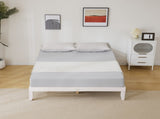 Basic bed frame Painted pine wood Washed white Full 189*136*30.5cm Wooden bed Single bed 00907000