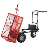 ZUN Wheelbarrow Utility Cart Electric Powered Cart 48V28Ah 500W Capacity 500lbs Material Hauler 33630130