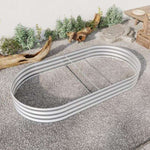 ZUN Raised Garden Bed Outdoor, Oval Large Metal Raised Planter Bed for for Plants, Vegetables, and W840102510