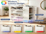 () 2-Drawer Flip-Up 1 Side Door with Bottom Lighting Shoe 28979393