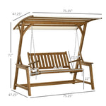 ZUN 2 seats Outdoor Patio Swing Chair （ Prohibited by WalMart ） 56717934