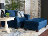 Camero Fabric Pillowback Chair with Ottoman Set T2574P195449
