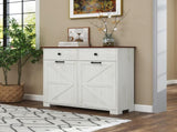 Farmhouse Double Tilt Out Trash Cabinet for 20 Gallon Trash Cans, Free Standing Recycling Cabinet W2557P237960