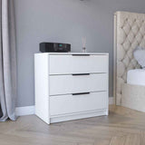 Kaia 3 Drawers Dresser, Superior Top -White B20091879
