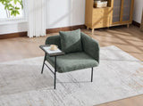 Leisure Chair, Lounge Relaxing Chair Small Table and Back Pillow, Modern Upholstered Chairs W395P453314
