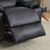 Black PU Remote-Controlled Heating and Massage Assistive Recliner for SeniorsI W570P320457