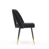 ZUN Furniture, Collection Modern Contemporary Velvet Upholstered Dining Chair with Nailheads and ld 38247692