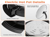 6L Large Capacity Electric Hot Pot with Divider, 5 Gear Adjustable Temperature Non-Stick Electric 87143772