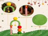 29in Cat Tree Tower with Sisal Scratcher Balls, Cute Holiday Scratching Post with Danging Ball for 67887340