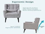 Modern Accent Chair,Chenille Arm Chairs for Living Room,Upholstered Mordern Armchair,Comfy Soft W1028P162720