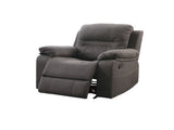 Contemporary Motion Recliner Chair 1pc Glider Rocker Recliner Living Room Furniture Slate Blue B011P205567