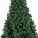 ZUN 8ft Artificial Christmas Tree Full Natural Spruce PVC Fir Tree Foldable Metal Stand Unlit Green W498P198015