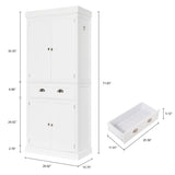 ZUN FCH Single Drawer Double Door Storage Cabinet White 56206735