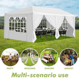 10*20FT Wedding Tent with 6 Removable Sidewalls,Outdoor Use for Party,Wedding,Marketplace W2776P251603