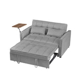 Grey Velvet Loveseat Sofa Bed W588P190562
