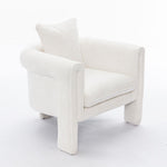 ZUN Modern Style Accent Chair Armchair for Living Room, Bedroom, Guest Room,Office, Ivory 71862411