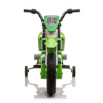 ZUN 12V Kids Ride on Toy Motorcycle, Electric Motor Toy Bike with Training Wheels for Kids 3-6, Green W2181137974