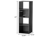 4 Cube Vertical Storage Organizer, Black 66964288