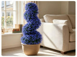 2 Pack Realistic Lifelike Faux Spiral Plant, All-Weather PE Artificial Flower Shrub for Indoor 91502657