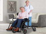 Practical Folding Rolling Walker Transport Wheelchair 57069059