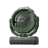 12000mAh Camping fan Rechargeable Battery Operated Fan 9inch 4 Speeds Usb Table fan Green 84425219