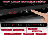 Double Induction Cooktop, Portable Dual Countertop Burner with Sensor Touch, 4000W Induction Cooktop 61689667
