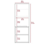 ZUN Mila Bathroom Cabinet, Two Interior Shelves, Two External Shelves, Single Door Cabinet -Smokey Oak B20091952